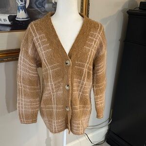 Vince Tan Plaid Women's Sweater